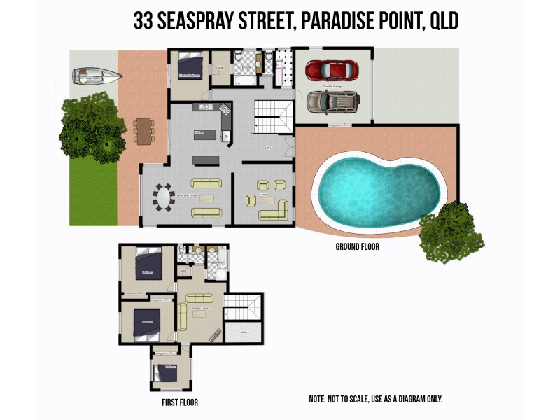 33 Seaspray Street, Paradise Point QLD 4216 Floorplan