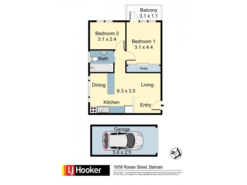 18/56-62 Rosser Street, Rozelle NSW 2039 Floorplan