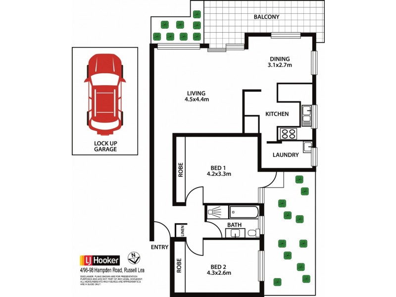 4/96-98 Hampden Road, Russell Lea NSW 2046 Floorplan