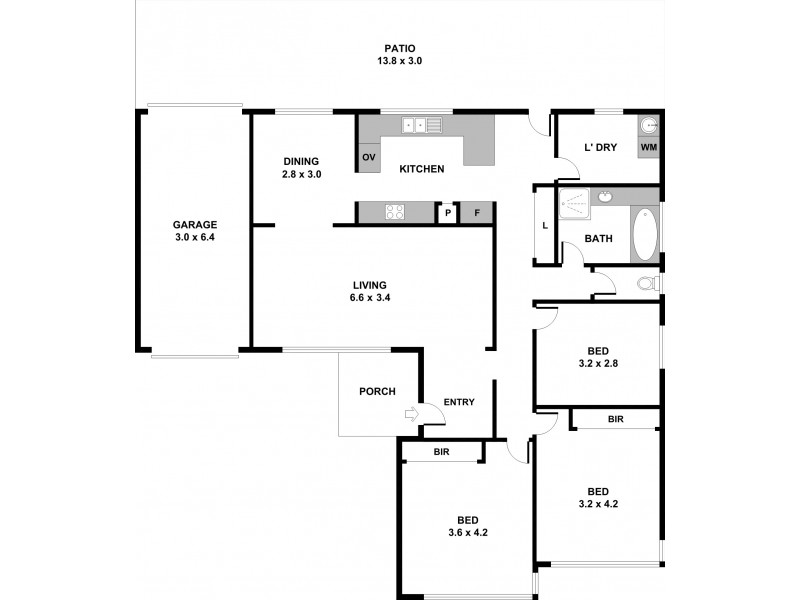 2 Dell Place, Georges Hall NSW 2198 Floorplan