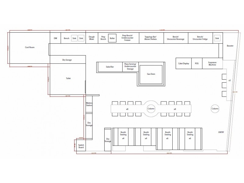 Shop 1/15-17 Maclaurin Avenue, East Hills NSW 2213 Floorplan