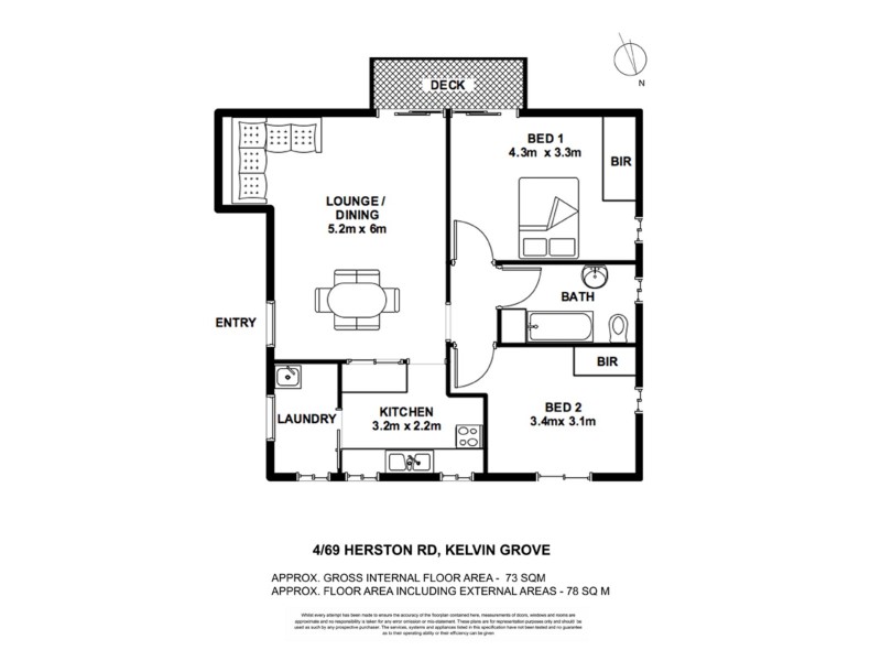 4/69 Herston Road, Kelvin Grove QLD 4059 Floorplan