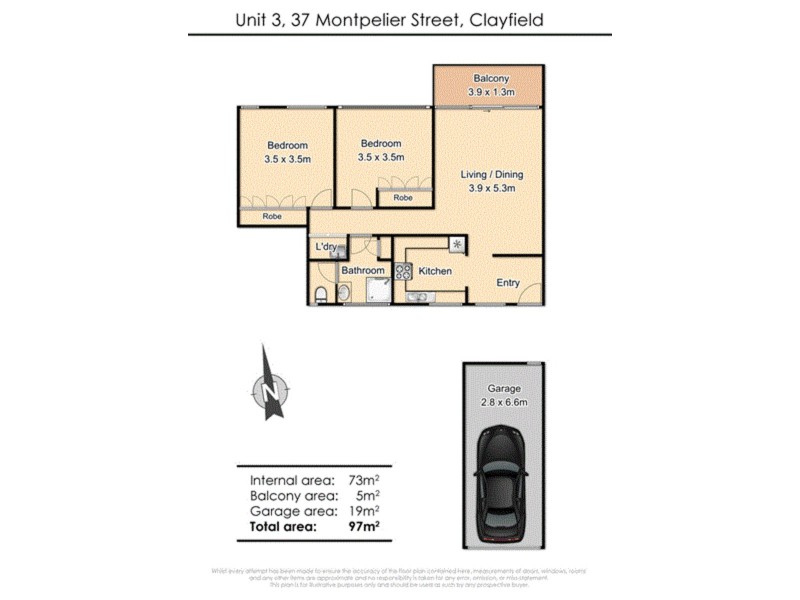 3/37 Montpelier Street, Clayfield QLD 4011 Floorplan