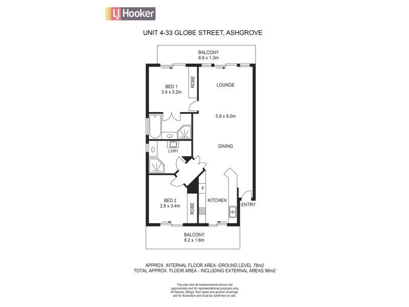 4/33 Globe Street, Ashgrove QLD 4060 Floorplan