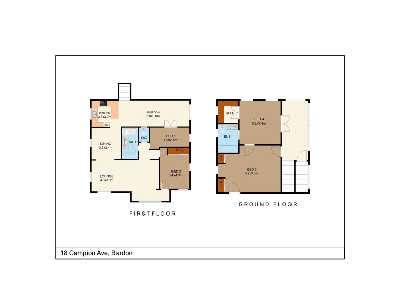 18 Campion Avenue, Bardon QLD 4065 Floorplan