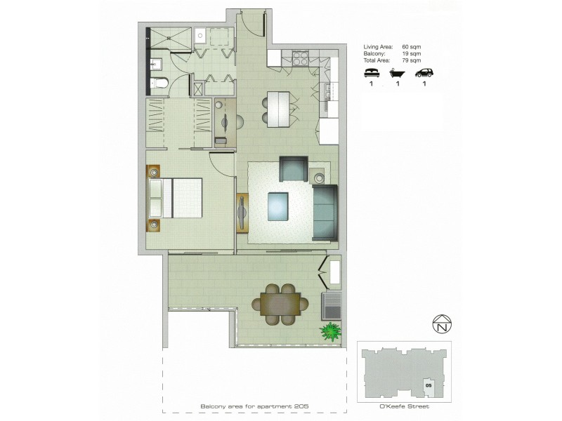 305/48 O’Keefe Street, Woolloongabba QLD 4102 Floorplan