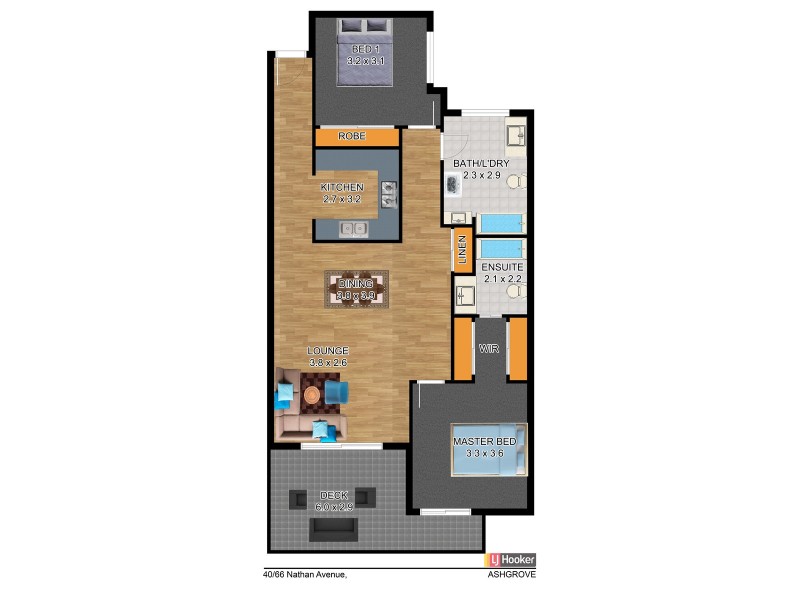 66/40 Nathan Avenue, Ashgrove QLD 4060 Floorplan