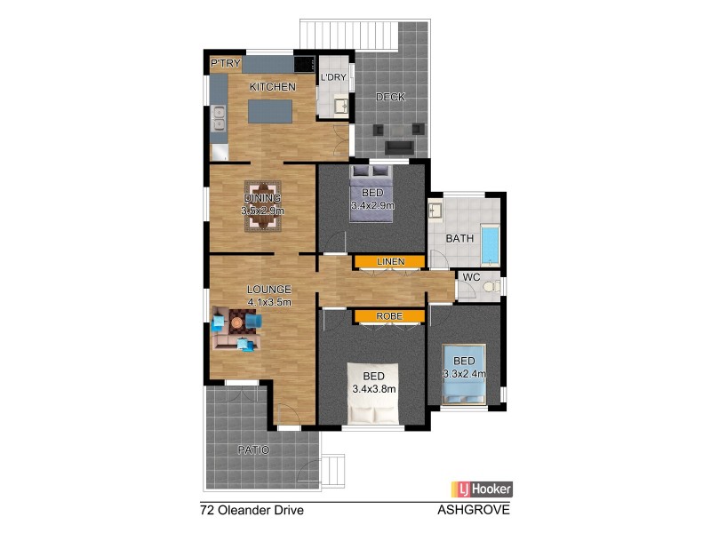 72 Oleander Drive, Ashgrove QLD 4060 Floorplan
