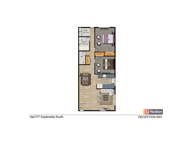 1 and 2/177 Esplanade South, Deception Bay QLD 4508 Floorplan