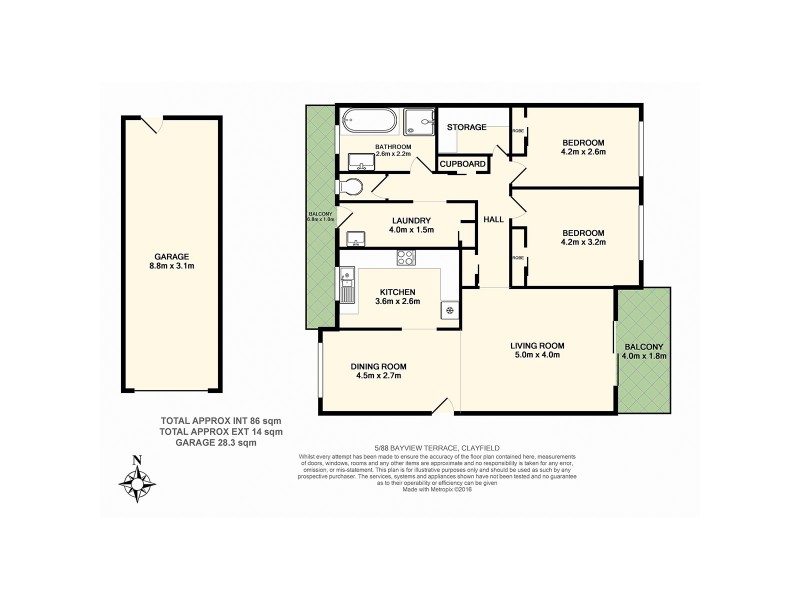 5/88 Bayview Terrace, Clayfield QLD 4011 Floorplan