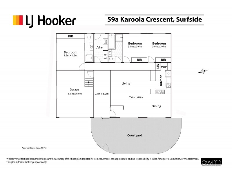 1/59 Karoola Crescent, Surfside NSW 2536 Floorplan