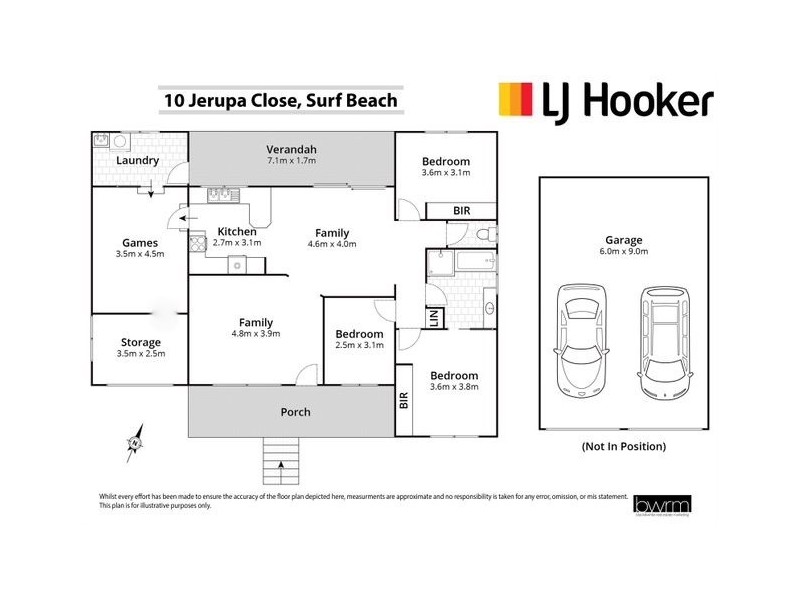 10 Jerupa Close, Surf Beach NSW 2536 Floorplan