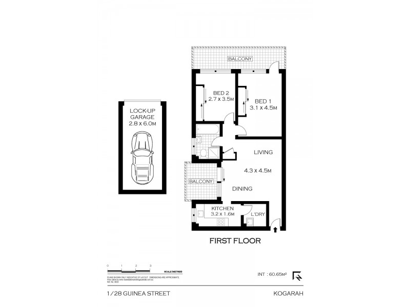 1/28 Guinea Street, Kogarah NSW 2217 Floorplan
