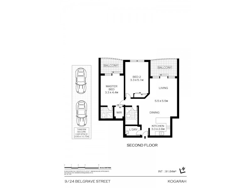 9/24 Belgrave Street, Kogarah NSW 2217 Floorplan