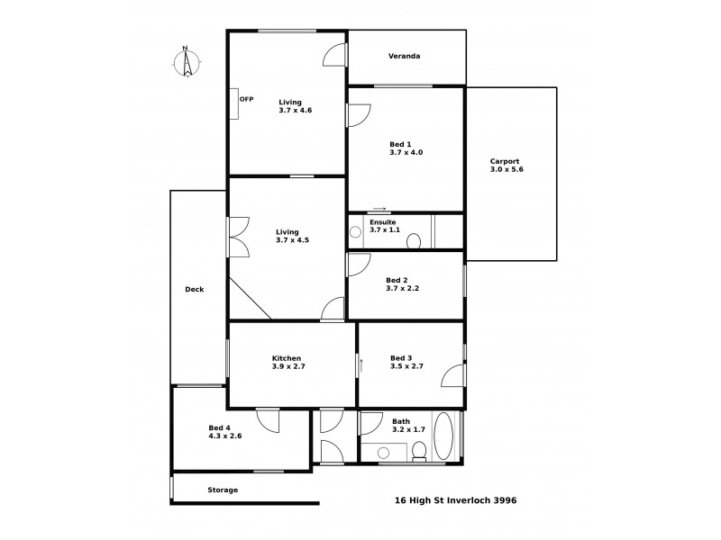 16 High Street, Inverloch VIC 3996 Floorplan