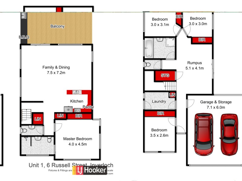 1/6 Russell Street, Inverloch VIC 3996 Floorplan