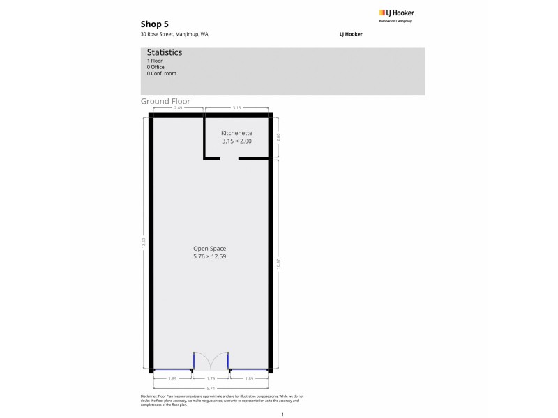 Shop 5/30-32 Rose Street, Manjimup WA 6258 Floorplan