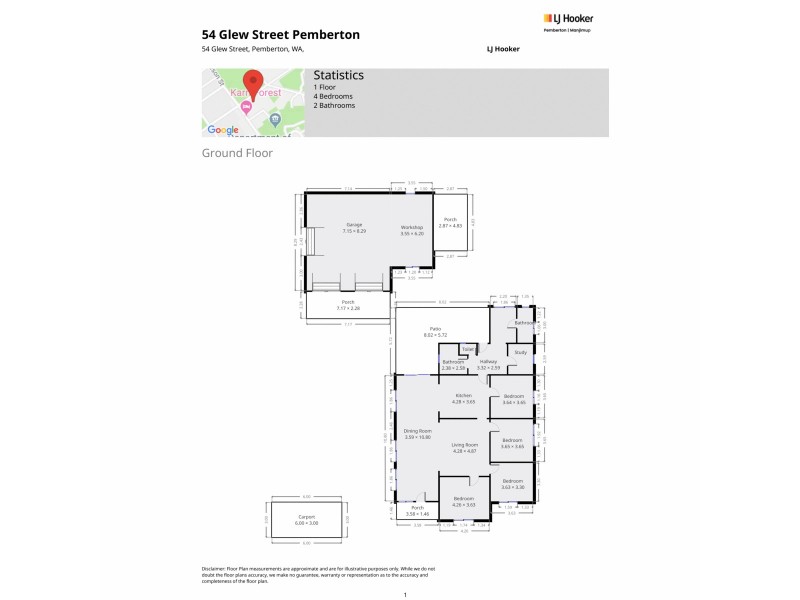 54 Glew Street, Pemberton WA 6260 Floorplan