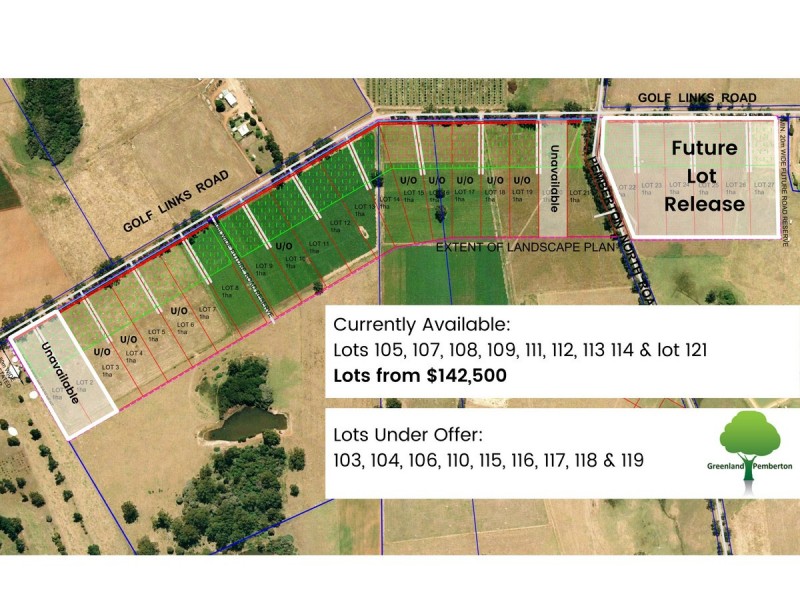 Lot 101-127/ Golf Links Road, Pemberton WA 6260