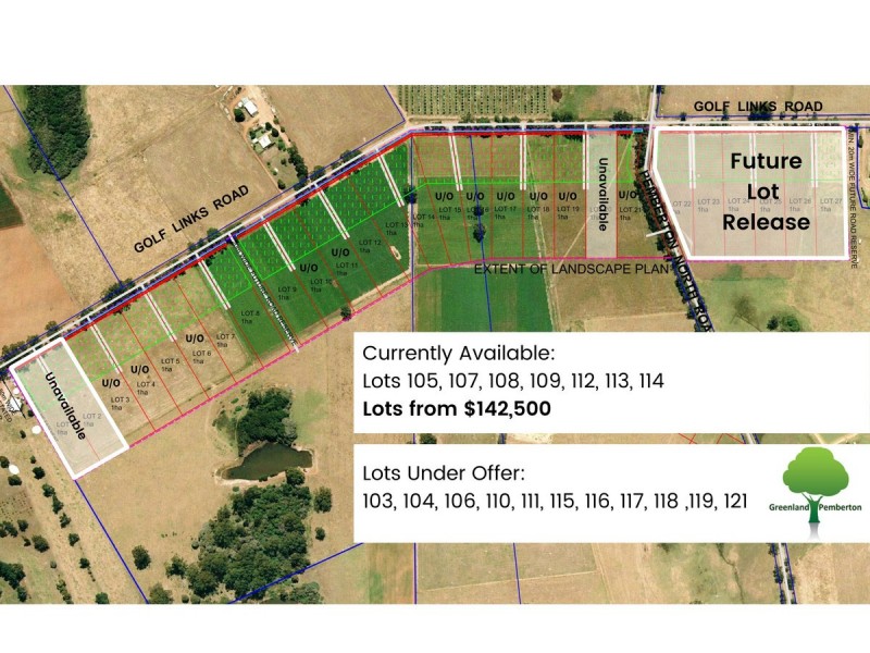 Lot 101-127/ Golf Links Road, Pemberton WA 6260