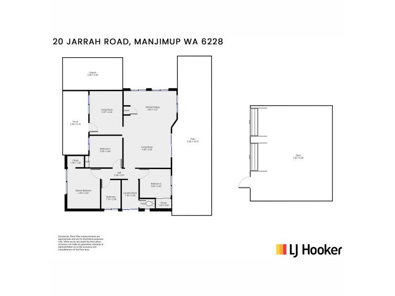 20 Jarrah Road, Manjimup WA 6258 Floorplan