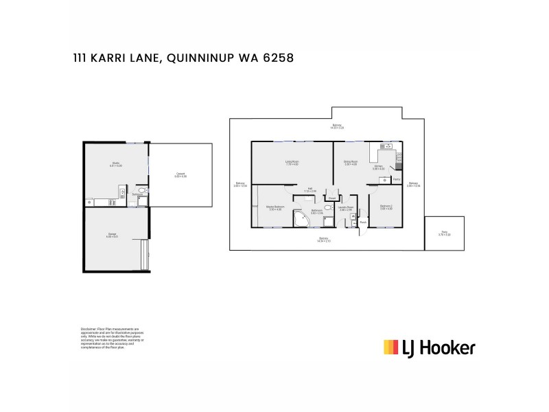 111 Karri Lane, Quinninup WA 6258 Floorplan
