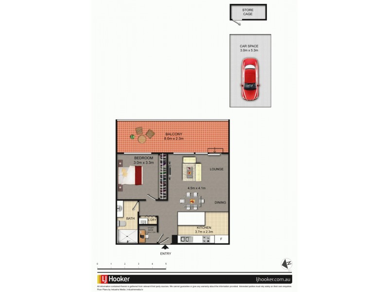 277/84 Chandler Street, Belconnen ACT 2617 Floorplan