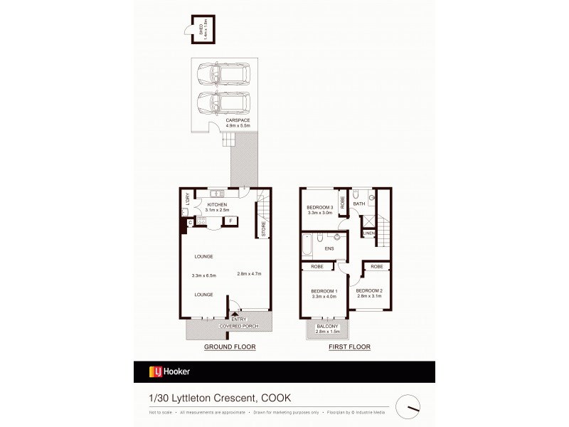 1/30 Lyttleton Crescent, Cook ACT 2614 Floorplan