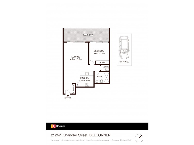 212/41 Chandler Street, Belconnen ACT 2617 Floorplan
