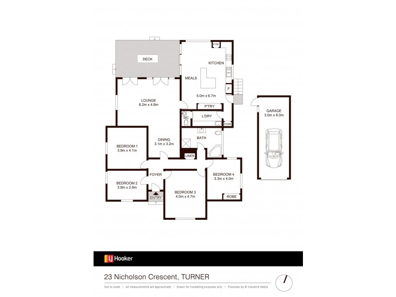 23 Nicholson Crescent, Turner ACT 2612 Floorplan
