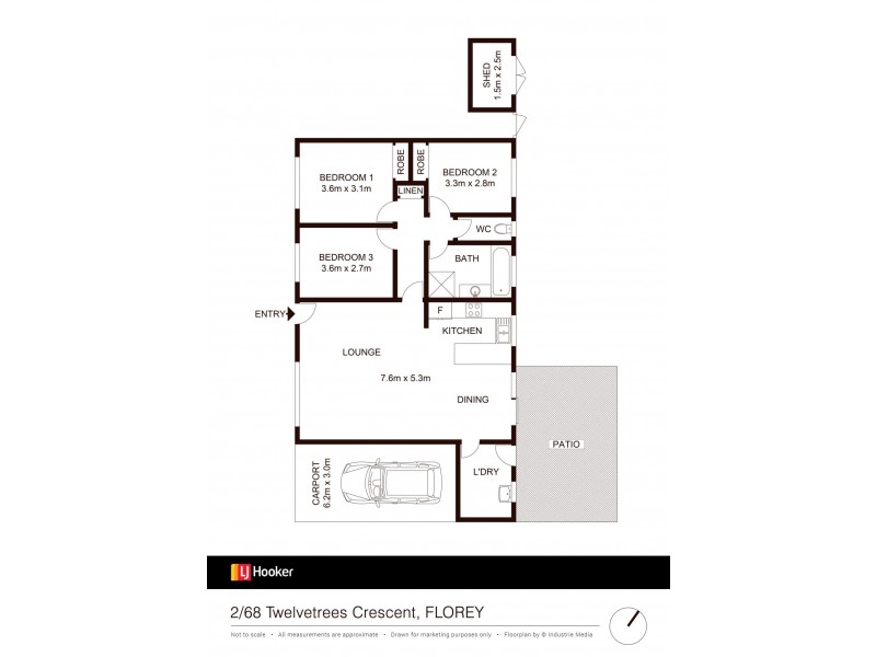 2/68 Twelvetrees Crescent, Florey ACT 2615 Floorplan