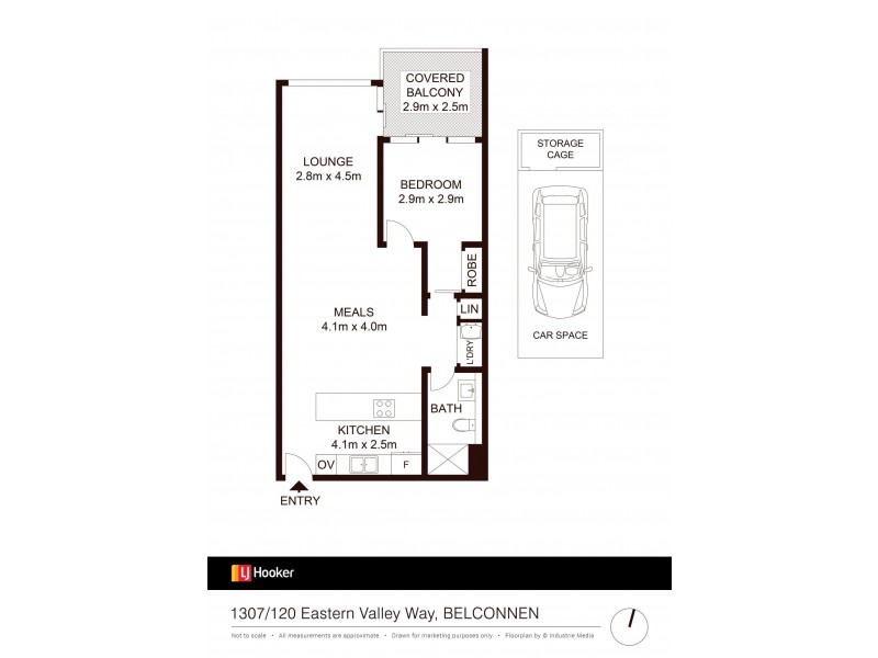 1307/120 Eastern Valley Way, Belconnen ACT 2617 Floorplan