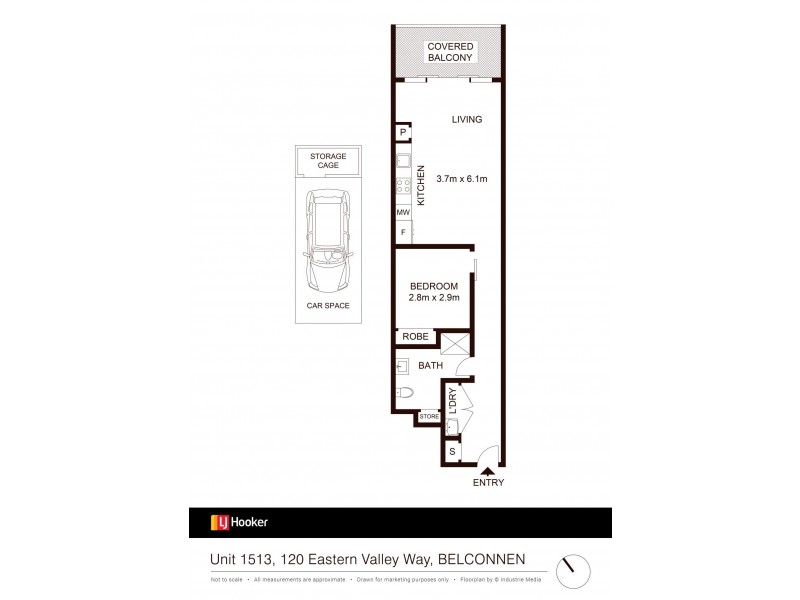 1513/120 Eastern Valley Way, Belconnen ACT 2617 Floorplan