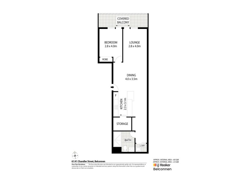 61/41 Chandler Street, Belconnen ACT 2617 Floorplan