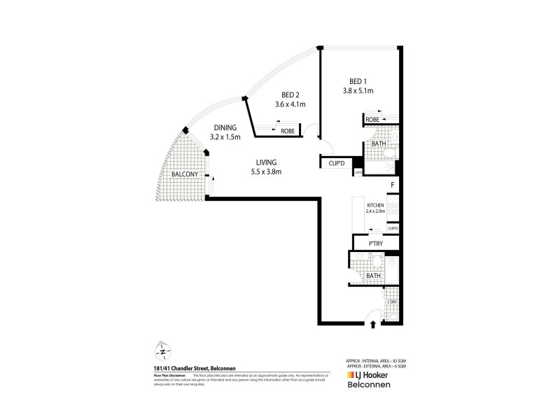 181/41 Chandler Street, Belconnen ACT 2617 Floorplan