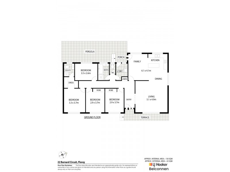 22 Barnard Circuit, Florey ACT 2615 Floorplan