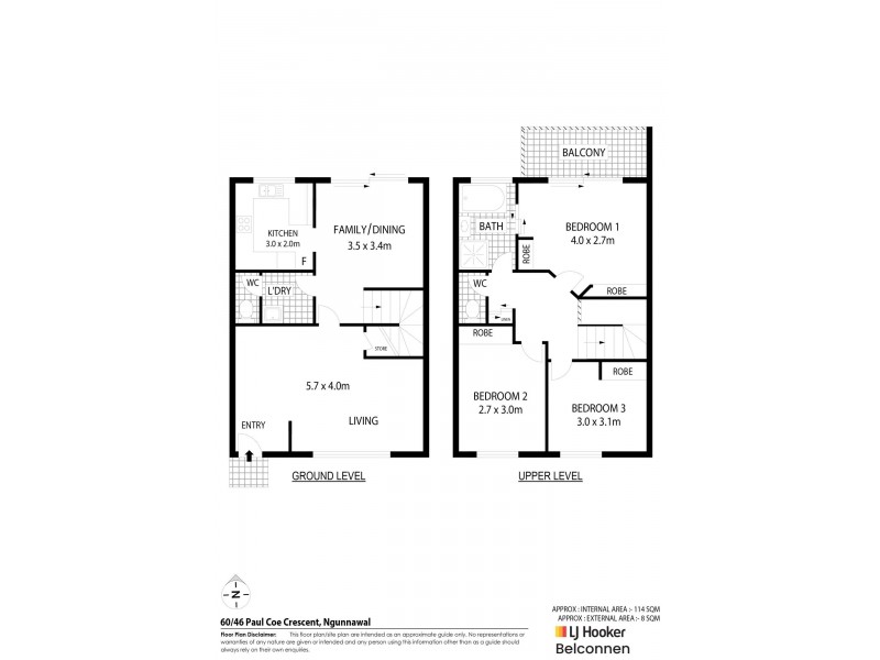 60/46 Paul Coe Crescent, Ngunnawal ACT 2913 Floorplan