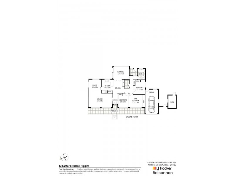 12 Cantor Crescent, Higgins ACT 2615 Floorplan