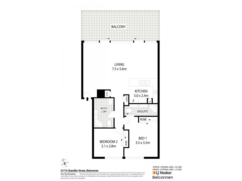 27/13 Chandler Street, Belconnen ACT 2617 Floorplan