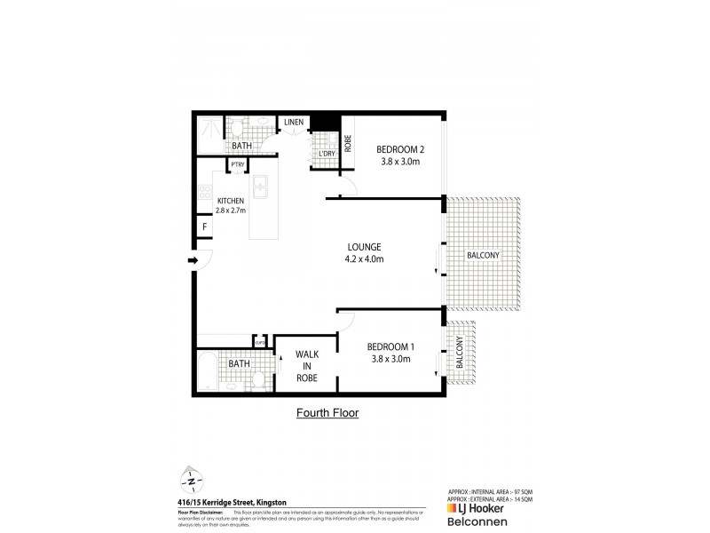 416/15 Kerridge Street, Kingston ACT 2604 Floorplan
