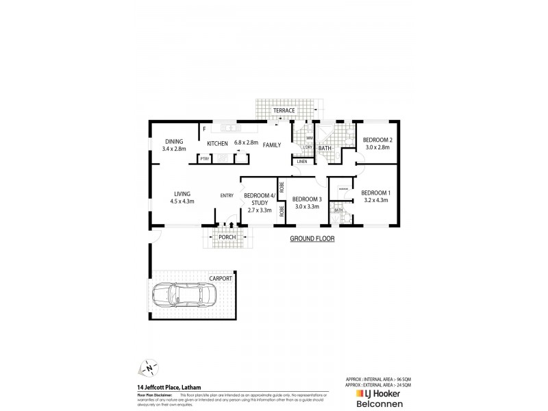 14 Jeffcott Place, Latham ACT 2615 Floorplan