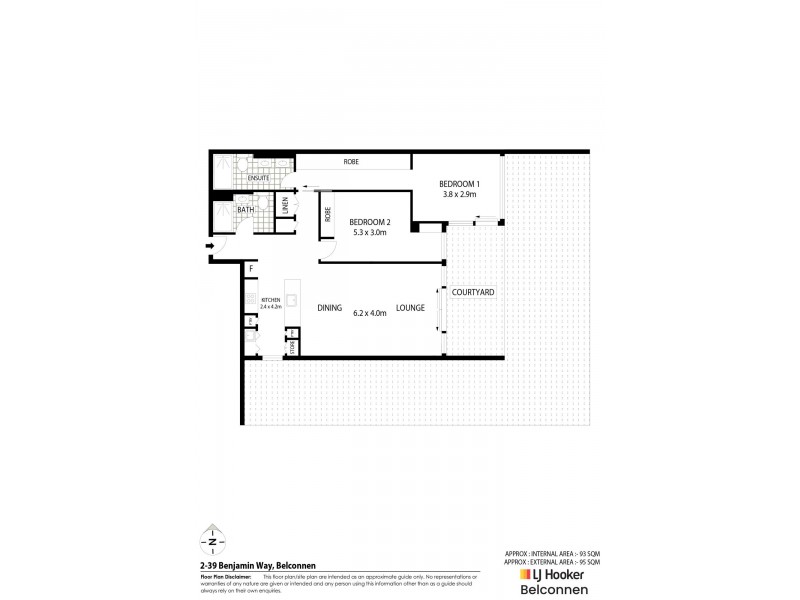 2/39 Benjamin Way, Belconnen ACT 2617 Floorplan