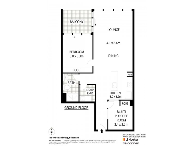 166/39 Benjamin Way, Belconnen ACT 2617 Floorplan