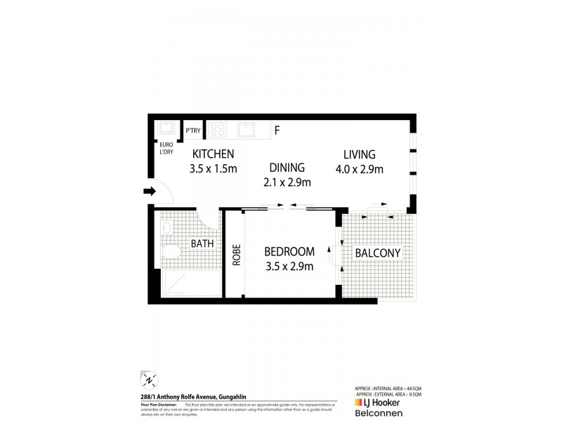 288/1 Anthony Rolfe Avenue, Gungahlin ACT 2912 Floorplan
