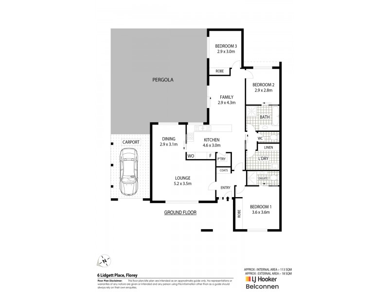 6 Lidgett Place, Florey ACT 2615 Floorplan