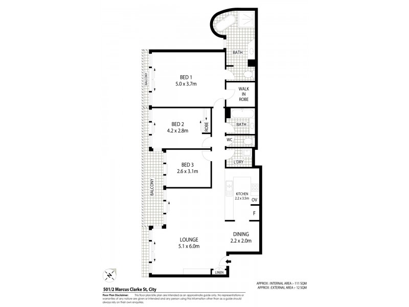 501/2 Marcus Clarke Street, City ACT 2601 Floorplan