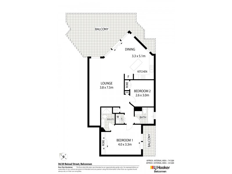 36/20 Beissel Street, Belconnen ACT 2617 Floorplan