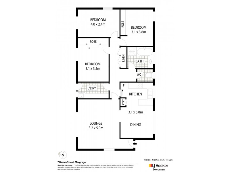 7 Bennie Street, Macgregor ACT 2615 Floorplan