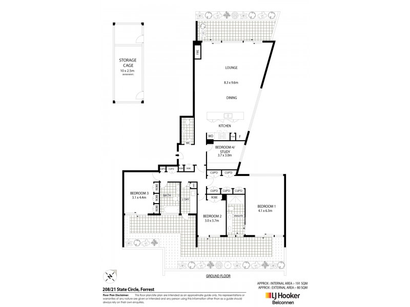 208/21 State Circle, Forrest ACT 2603 Floorplan