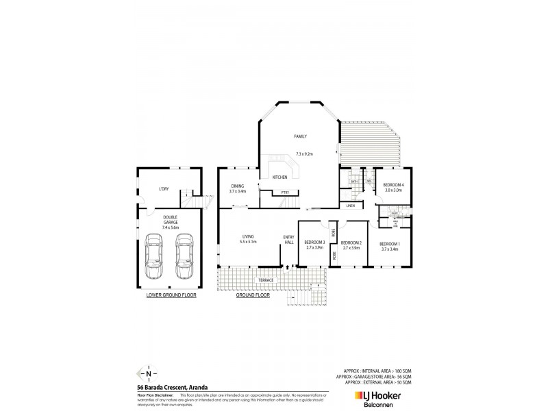 56 Barada Crescent, Aranda ACT 2614 Floorplan